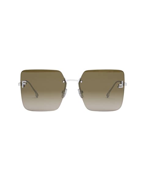 fendi brown gradient square sunglasses|Fendi geometric sunglasses.